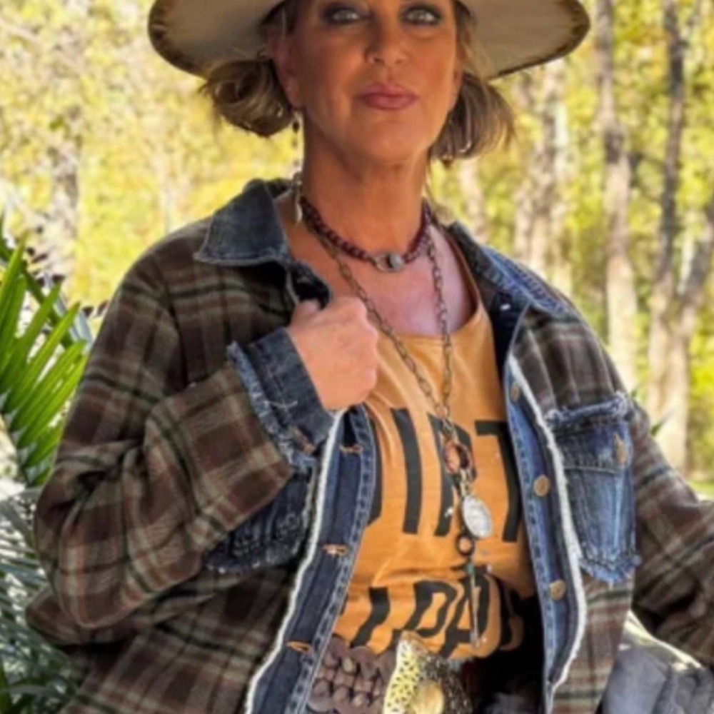 NWT Jaded Gypsy Flannel Plaid Shacket - Picture 3 of 3